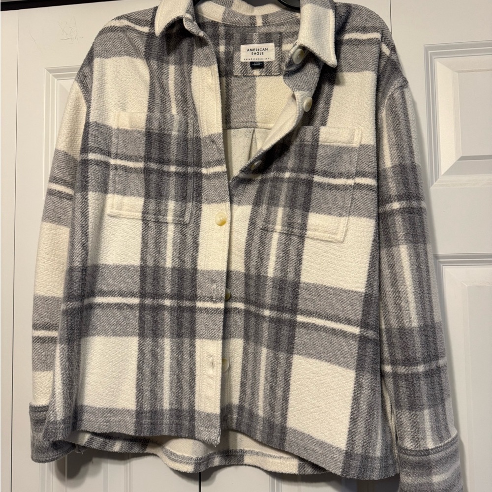 American Eagle Outfitters Gray and Cream Jacket